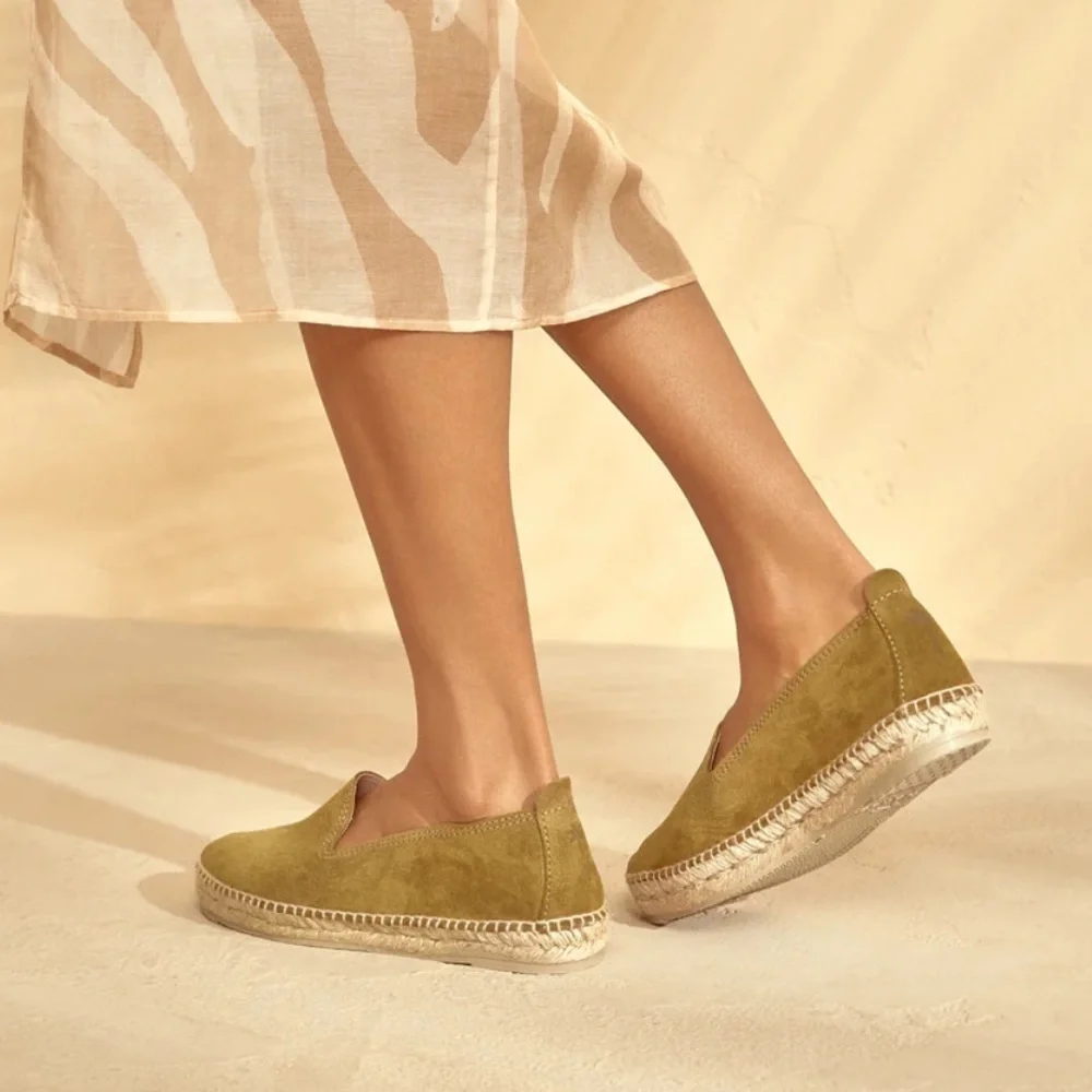 Manebi Suede Flat Espadrilles Hamptons 42